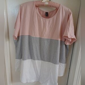 Pink and White Striped Kids Shirt
